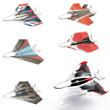 12 Paper Airplane Templates for POWERUP 2.0 & 4.0. Color Paper Airplanes Templates and Display Stand for Plane. POWERUP 2.0 or 4.0 is not included.