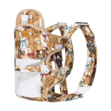 (brown) Baby Wrap Carrier - Newborn & Toddler Sling with Side Pockets, Machine Washable, Breathable & Comfortable for Walking, Hiking, Travel