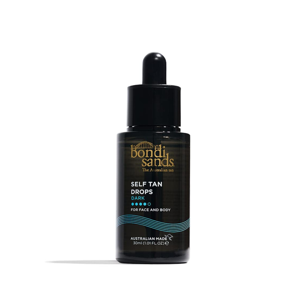 Bondi Sands Dark Self Tan Drops - 30Ml | Customisable Glow | Suitable For Sensitive Skin | Vegan + Cruelty Free |30Ml/1.01 Fl Oz