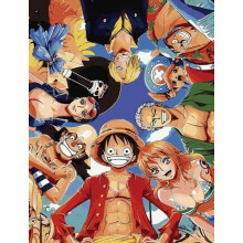 ZPPLD One Piece Paint by Numbers,Anime Paint by Numbers for Kids and Adults, DIY Paint by Numbers Kits for Adults or Beginners, with Brush, Acrylic