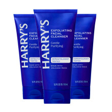 Harry's Exfoliating Face Wash for Men, Gentle Facial Skin Care Products with Volcanic Rock Exfoliant, Dermatologist Tested, 150ml, 3 Pack