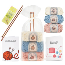 Thoughtful Stitch Knitting Kits for Beginners Adults ? Knitting Needle Set - Make Your Own Dishcloth ? Craft Kits for Adults ? Includes Bamboo