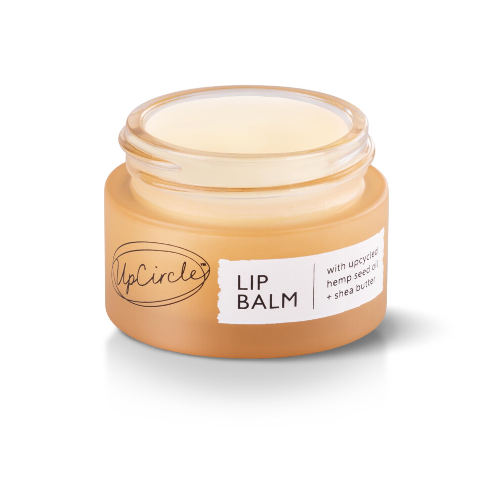 Upcircle Lip Balm With Hemp Seed Oil + Shea Butter 15Ml ? Hydrating + Plumping ? Rosehip + Grapefruit Oil To Soothe Dry Lips - Natural, Vegan +