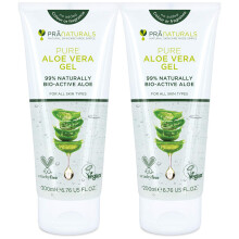 PraNaturals Pure Aloe Vera Gel 200ml ? Soothing & Hydrating, Rich in vitamins, for bug bites and minor burns, For all skin types, Cruelty-free & Vegan
