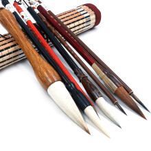 ANCLLO Excellent Chinese Calligraphy Brush Kanji Japanese Sumi Drawing Brush(4 Sizes with Brush Bag)