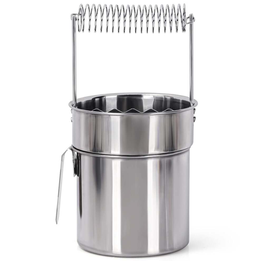 Kurtzy Stainless Steel Paint Brush Cleaner - Dual Paintbrush Washer Pot - Includes Rinser Filter And Paintbrush Holders - Cleaning Station For Oil, 5051221525792
