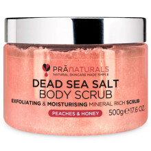 PraNaturals Dead Sea Salt Body Scrub 500G ? Hydrating & Moisturising, Natural Oils & Minerals, Exfoliating, Softening & Nourishing, All Skin Types, No