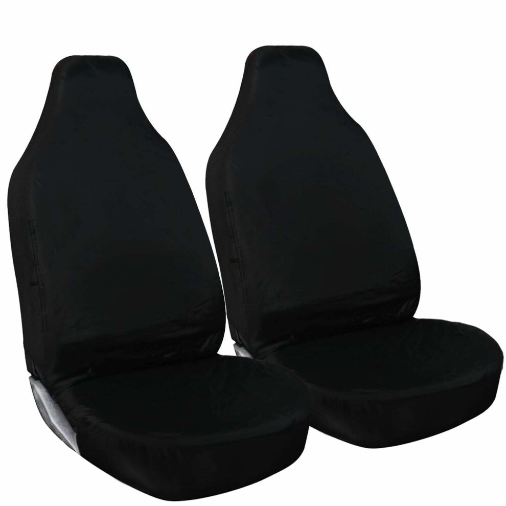 Waterproof Car Seat Covers For Honda Jazz 20152018, Heavy Duty Front Protectors, Pair Black 9382693451972