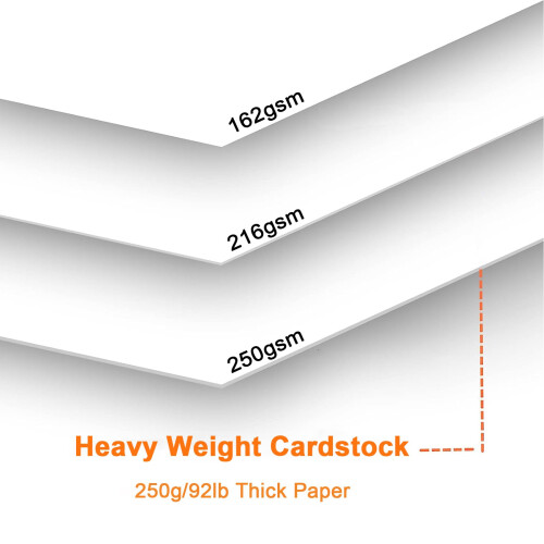 50 Sheets A4 White Card 250gsm, Thick Printer Card Paper 2