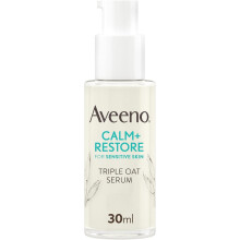 AVEENO Face CALM+RESTORE Triple Oat Serum (1 x 30ml), Instantly Smoothing Face Serum with Triple Oat Complex and Calming Feverfew for Fortified Skin,
