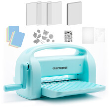 CraftGenes 9 Inch Manual Die Cutting & Embossing Machine for Card Making, Scrapbooking, Crafting - Includes A4 Die Cuts, Embossing Folders & Plates