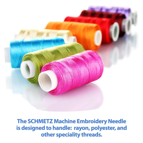 Schmetz 25 Embroidery Sewing Machine Needles, Size 75/11, 130/705H-E 2