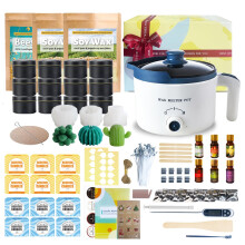 LINGQIAN Candle Making Kit for Adults - 2lb Soy Wax, DIY Maker Kit With Molds for Beeswax 1lb, Make Your Own Scented Candles at Home