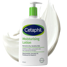 Cetaphil Face & Body Moisturiser, 473ml, Moisturising Lotion For Normal To Dry, Sensitive Skin, With Niacinamide & Vitamin E, Packaging May Vary