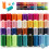 72-Piece Vibrant Sewing Thread Set??, ??36 Unique Colours Cotton Thread for Sewing Machine??, 400-Yard ??Sewing Machine Threads?? with Matching 1
