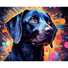 Viart Dog Paint by Numbers for Adults-Animal Painting by Numbers for Adults,Dog Paint by Number Kits for Home Wall Decor 12x16inch