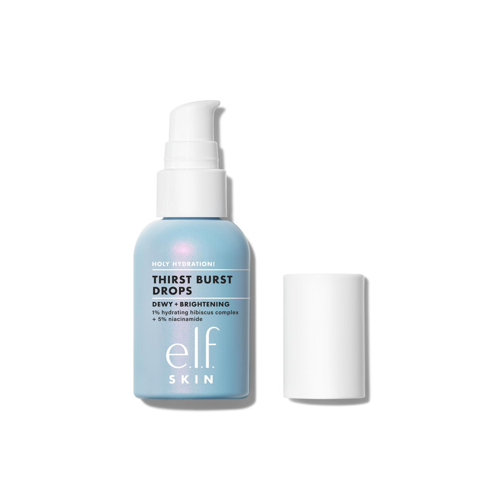 E.l.f. Holy Hydration! Thirst Burst Drops, Gel Serum Drops, For A Dewy, Plump Complexion, Non-Greasy Feel, With Hyaluronic Acid & 5% Niacinamide,