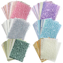 156 Sheets Scrapbook Paper Textured Paper Assorted Set, FineGood Decorative Mesh Fabric Paper for Card Making Journaling Scrapbooking Supplies