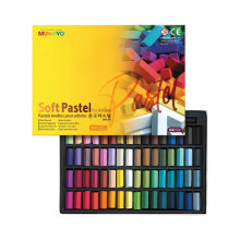 Mungyo Non Toxic Square Chalk Soft Pastel, Pack of 64, Assorted Colours (B441R078-7003A)