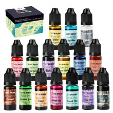LET'S RESIN Epoxy Resin Pigment 16 Color Liquid Resin Dye, Resin Colorant for Jewelry, Art Crafts DIY Making (Each 10ml)