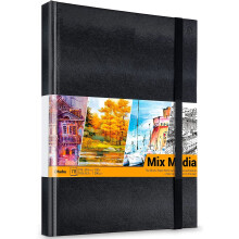 Sketchbook PU Hardcover, Ohuhu 78 sheets/156 Pages Sketch Book for Artists - 10.8"x8.3" Heavyweight Paper(200gsm) Sketch Pad Durable Acid Free for