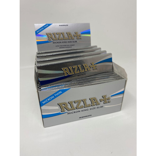 Rizla Micron King Size Slim (Micron Thin) Smoking Rolling Papers - 1 Box X 50 Booklets 2