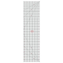 Liquidraw Patchwork Quilting Ruler - 6.5" x 24" | Transparent Acrylic | Clear, Bold Imperial Measurement Markings | Rectangle Quilting Template |