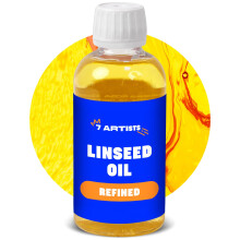7 Artists Premium Refined Linseed Oil for Oil Paint 250 ml | Linseed Paint Medium, Thinner