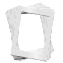 Fabian Clarke London? Pack of Ten A3 White Photo Picture Mounts for Photo Frames Mount with Aperture for A4 Picture Display Artwork or Paintings