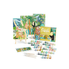 Dabble Paint by Numbers Kits ? Set of 3 Paint by Numbers for Adults Beginners with Canvas Frame, Painting Kits for Adults, Flowers Designs