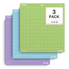 Nicapa Variety Grip Cutting Mats for Cricut Maker 3 Explore Air 3/Air 2/ Maker Accessories 3 Pack 12"x12" Adhesive Non-Slip Durable Plotter Mat