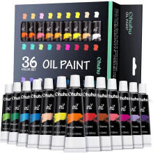 Ohuhu Oil Paints for Artists, 36 Colours x 12ml Tubes Oil Paint Set - Rich Pigment & Non-Toxic, Creamy Texture on Paper Canvas Wood Ceramic Fabric,