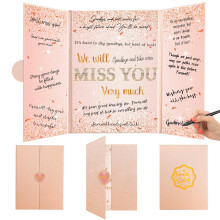 Farewell Guest Book Rose Gold Farewell Gifts for Coworkers Friends We Will Miss You Signing Guestbook Alternative Retirement Going Away Signature Sign