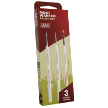 The Army Painter, Most Wanted Brush Set, Miniature Brush Set with 3 Wargamer Brushes: Small Dry Brush, Layering & Insane Detail ? Quality Detail Brush