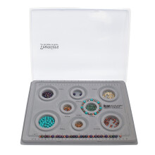 The Beadsmith Elements Bracelet & Anklet Design Bead Board ? 10.75 x 13.75 Inches ? Removable Transparent Cover ? Flocked Surface, Multiple Channels &
