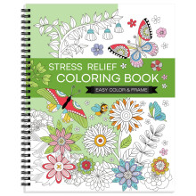 Adult Colouring Book: Stress Relief Colouring Books for Adults Relaxation with with 30 Pattern Included Mandalas Inspirational Flower, Spiral
