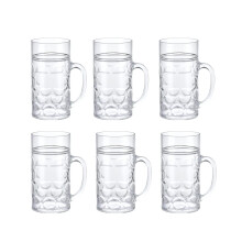 Plastic Beer Mug with Ergonomic Large Handle for Outdoor Beer Drinking, Personalised Pint Glass