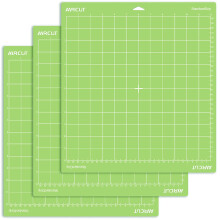AIRCUT Standard Grip Cutting mat for Cricut Maker/Explore Air 2/Air/One(12x12 Inch, 3 Mats) Standard Adhesive Sticky Green Quilting Cricket Cutting
