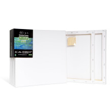 Elan Stretched Canvases 30x30 CM, 6-Pack Art Canvases for Painting 280 GSM, Triple Primed Stretched Canvas for Painting, Small Canvas 30x30 CM