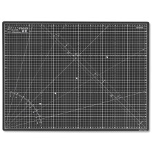Elan A2 Cutting Mat Black and Taupe, 5-Ply Hobby Board for Crafts 60X45 CM, Self Healing Cutting Mat A2, Recycled PVC Craft Board for Sewing