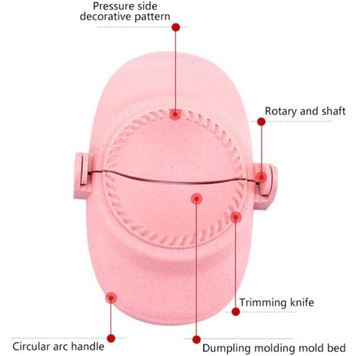 Dumpling Maker with Foldable Design, Wheat Straw Dumpling Mold for Quick Shaping, Blue Small 1