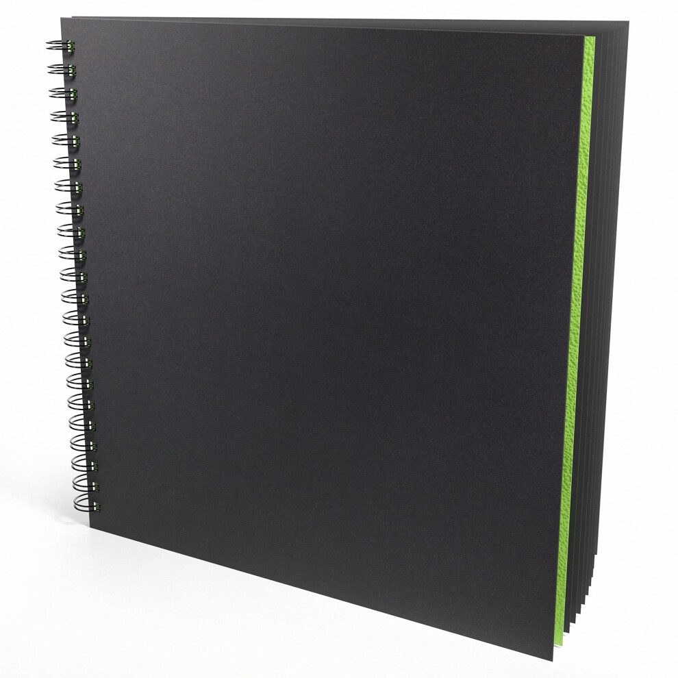 Artgecko Black Toned Sketch Book 300mm Square - 80 Pages (40 Sheets) 200gsm Card-image-OPC-PR87R78-NEW