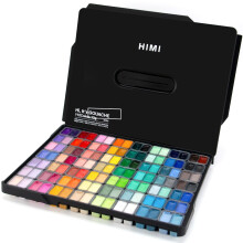 HIMI Gouache Paint Set, 112 Colors x 12g Twin Jelly Cup Design in a Carrying Case, Non-Toxic Gouache Paint for Canvas and Paper, Perfect for Artists,