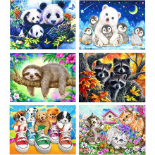 Mrnsiet 6 Pack Diamond Painting Kits for Adults and Kids, 5D DIY Diamond Art Kits,Full Drill DIY Animals Paint by Number Diamond Art Paintings Home