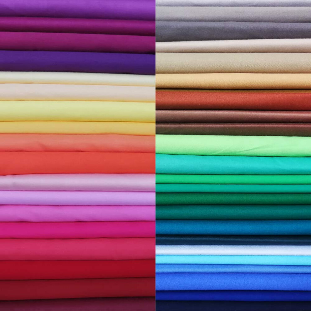 50 Pcs 10" X 10" Precut Multi-Colors Cotton Fabric Squares Fabric Bundles For Sewing & Quilting Beginners 5051221557021