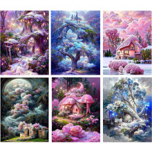 Mapoor 6 Pack Diamond Painting Kits for Adults - Landscape 5D Paintings with Diamond Dots Full Drill Gem Art and Crafts DIY Gift and Home Decor 12X16