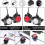 Éclairage vélo, lampe vélo rechargeable USB, kit d'éclairage vélo 3