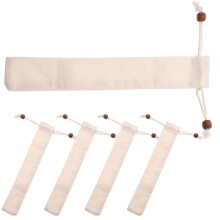 Sacos de algodão para talheres com cordão, para 25 peças.