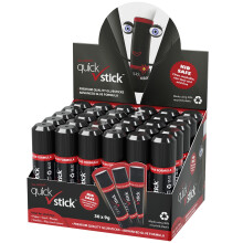 Quick Stick Glue Sticks Original 9g, Pack of 30 Glue Sticks, Quality Adhesive Gluestick, Ideal Strong-hold for Paper, Card, Textiles, Crafting Glue,