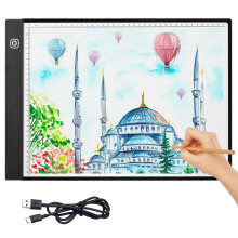 AUAUY A3 LED Light Pad for Diamond Painting, 3 Levels Adjustable Brightness Light Box Drawing Board, Diamond Drawing Art Light Board,Stepless Dimmable